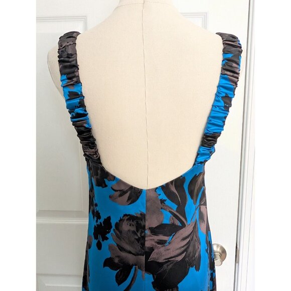 Dries Van Noten Silk Babydoll Slip Dress Sz 36 US 4/6 Blue Black Luxury - Picture 8 of 16